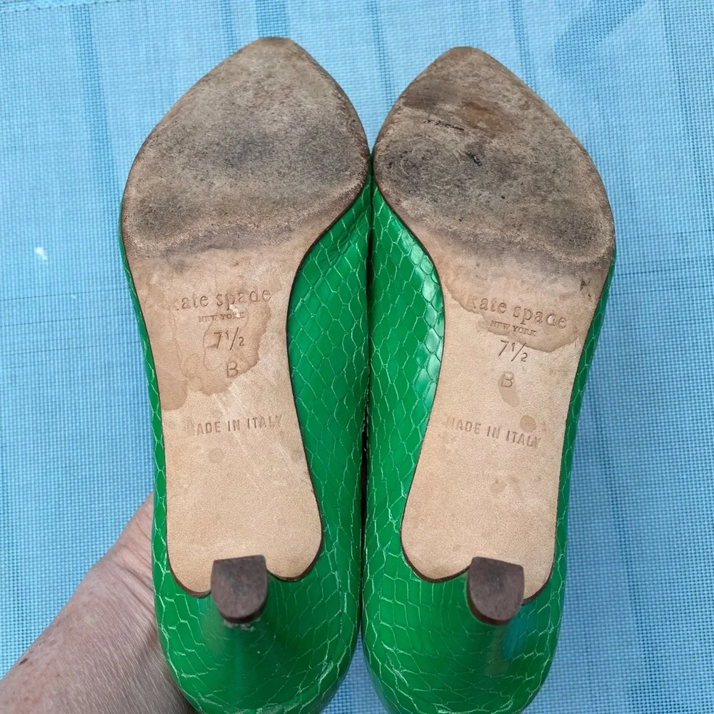 Kate Spade Green Heels - Picture 3 of 6